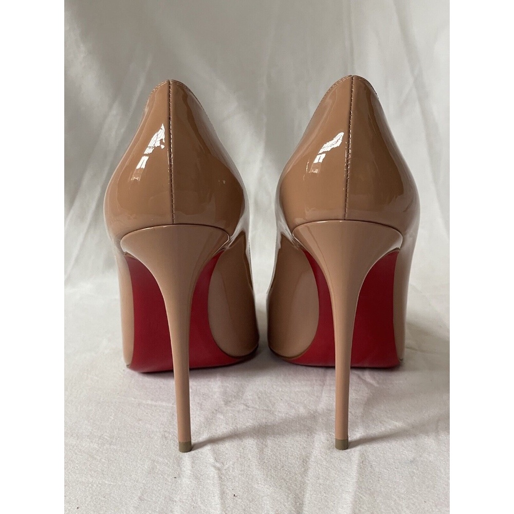 NEW IN BOX Christian Loubutin Kate 100 patent nude Size EU 39 / US 9 Retail $795 - Picture 4 of 12